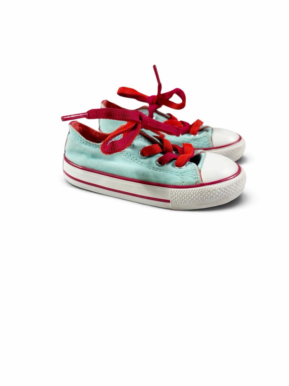 Converse Chuck Taylor All Star Low Top Sneakers Aqua Pink Girls Size 7